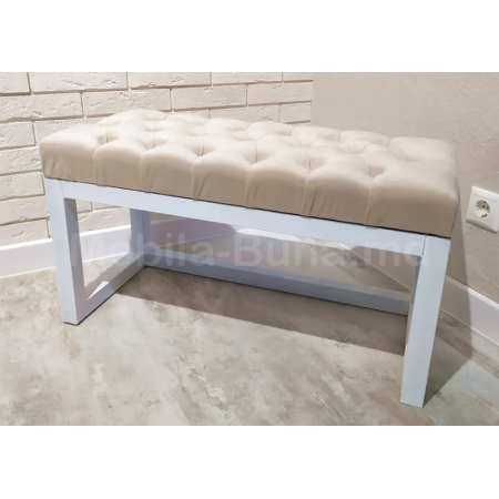 Bancheta de metal cu sezut tapitat 